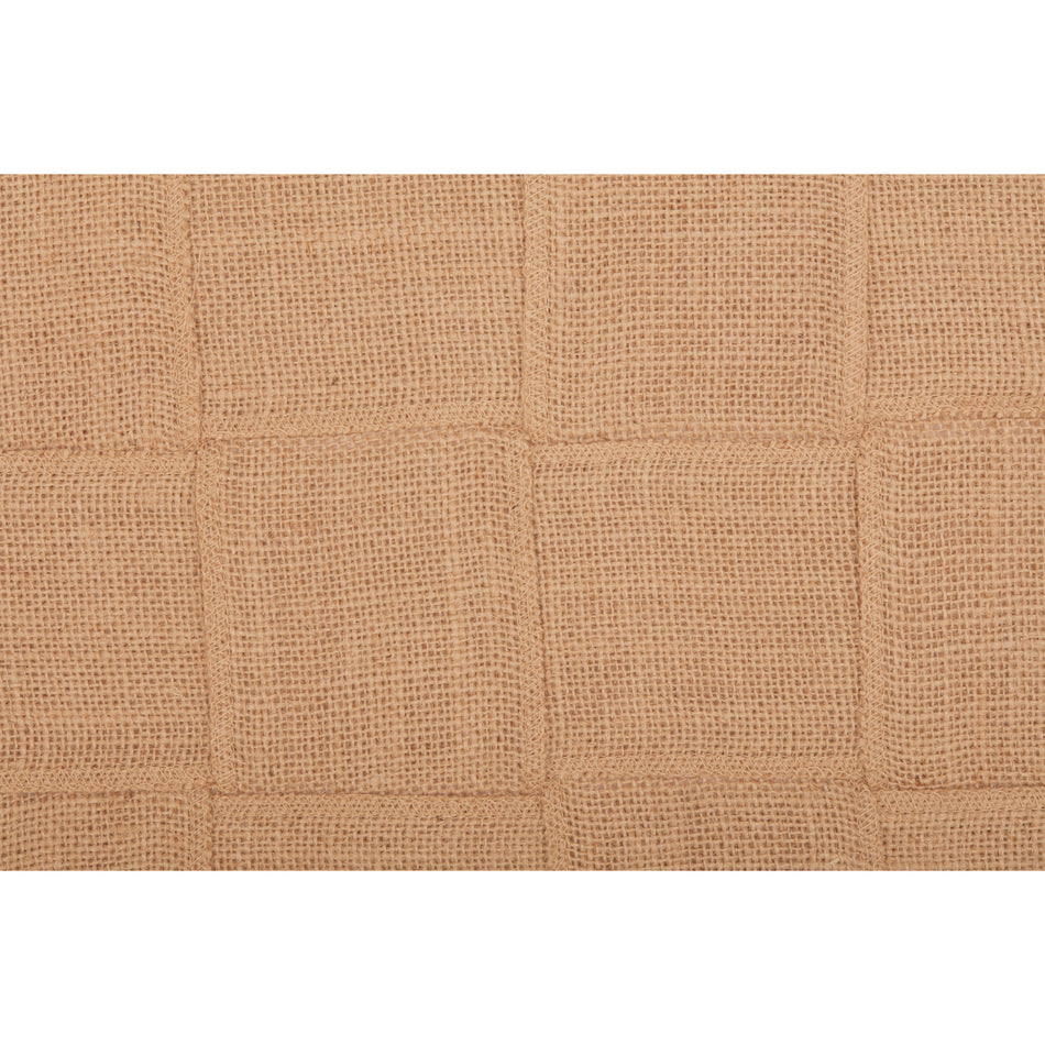 Seasons Crest Jute Burlap Natural Basket Weave Runner 13x48 By VHC Brands