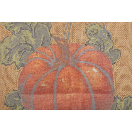 Seasons Crest Jute Burlap Natural Harvest Garden Pumpkin Pillow 12x12 By VHC Brands