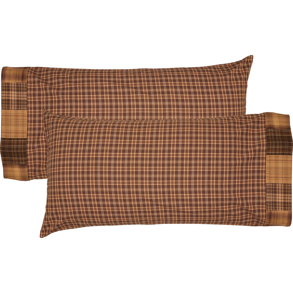 Oak & Asher Prescott King Pillow Case Block Border Set of 2 21x40 By VHC Brands