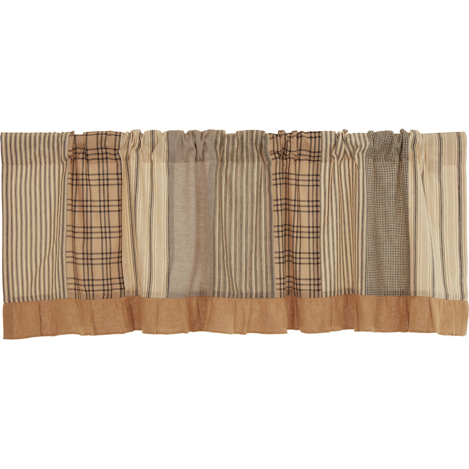 April & Olive Sawyer Mill Charcoal Patchwork Valance 19x60 By VHC Brands