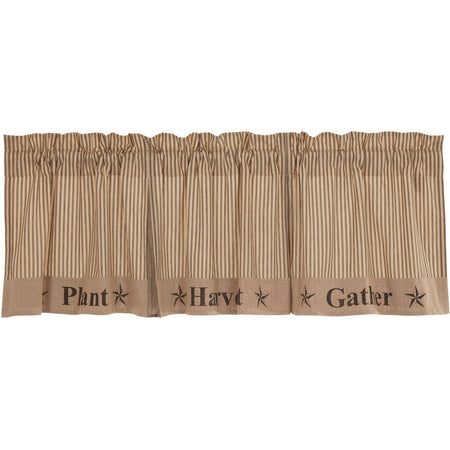 April & Olive Sawyer Mill Charcoal Gather Valance 20x72 By VHC Brands