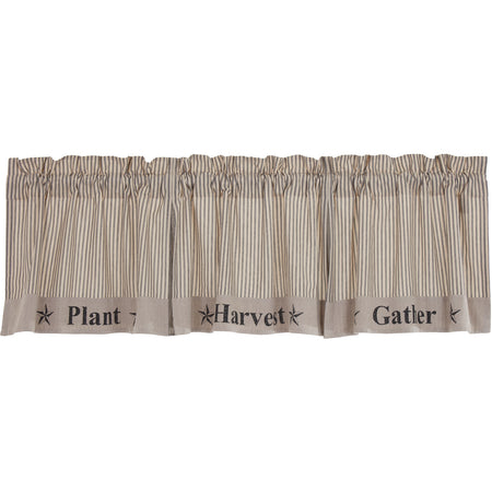 April & Olive Sawyer Mill Charcoal Gather Valance 20x90 By VHC Brands