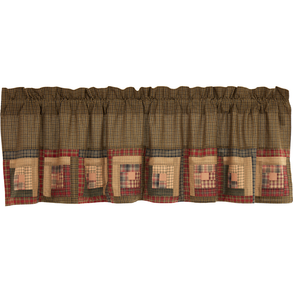 Oak & Asher Tea Cabin Valance Log Cabin Block Border 20x72 By VHC Brands