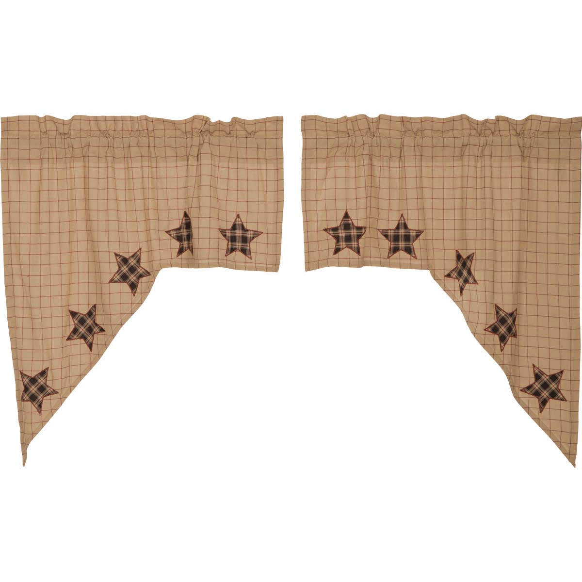 Mayflower Market Bingham Star Swag Applique Star Set of 2 36x36x16 By VHC Brands