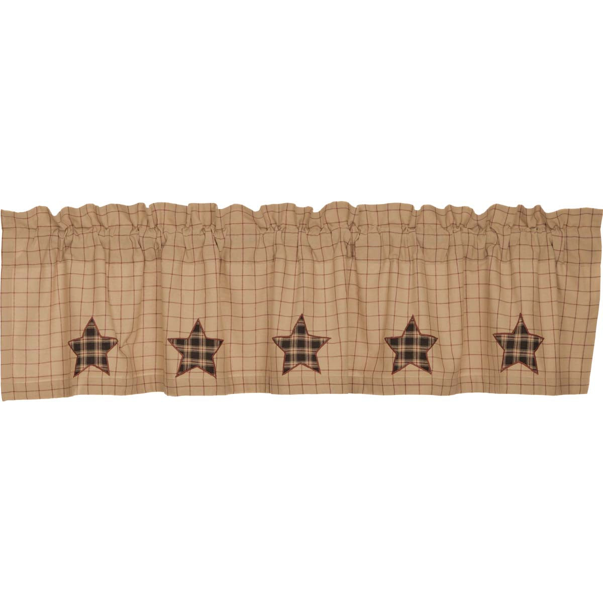 Mayflower Market Bingham Star Valance Applique Star 16x72 By VHC Brands