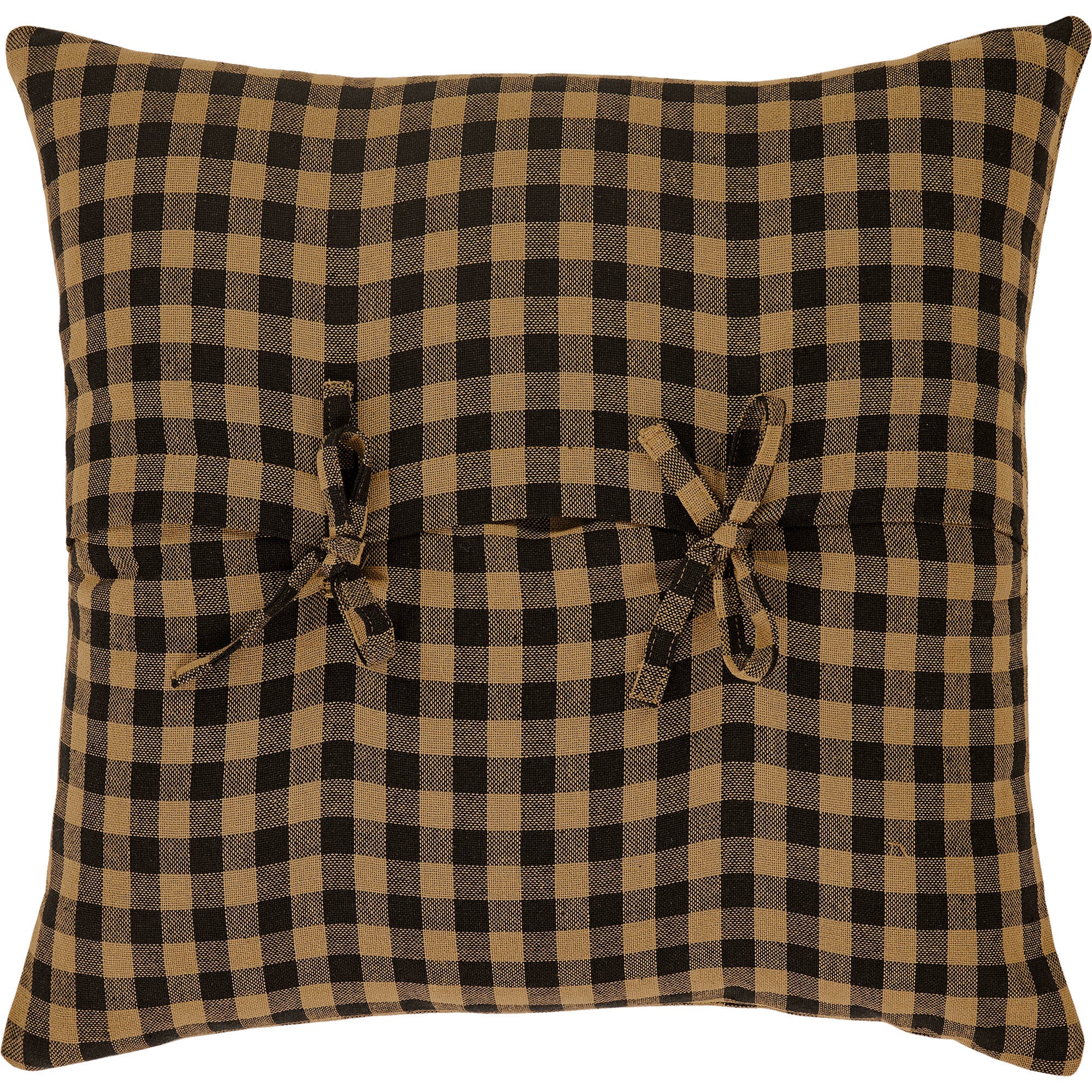 Mayflower Market Black Check Pillow Cover Fabric 16x16 By VHC Brands