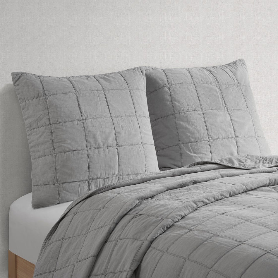 Croscill Casual Gema European Pillow Sham - Grey  - 26x26" Shop Online & Save - expresshomedirectr.com