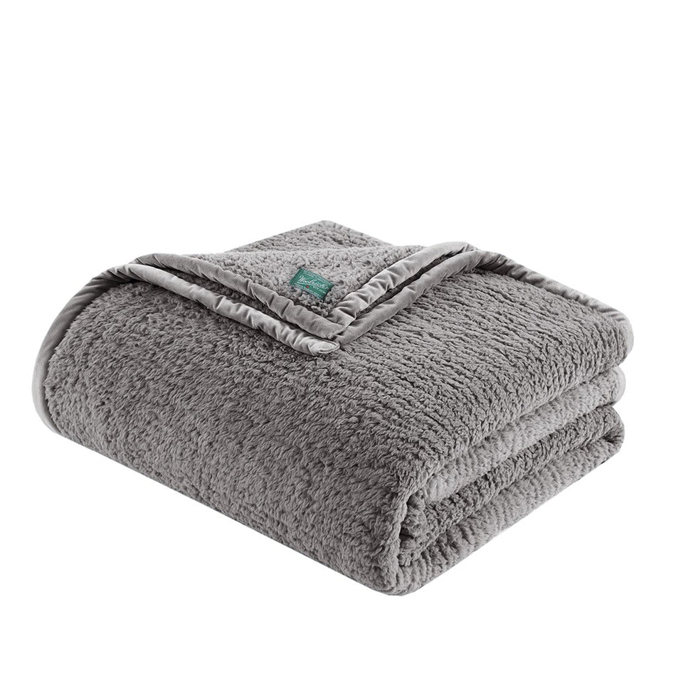 Burlington Berber Blanket - Grey - Twin Size