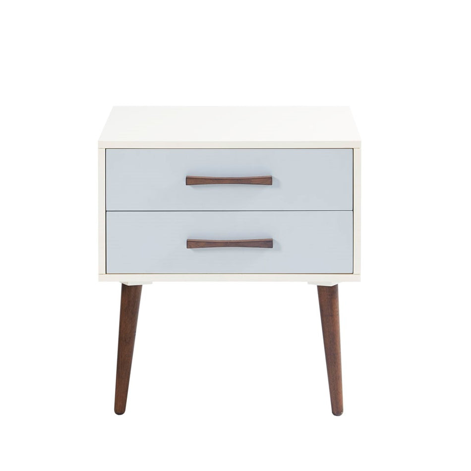 Jeremy Storage Nightstand - Off-White / Grey