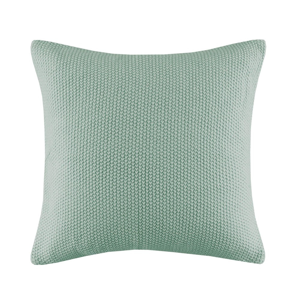 INK+IVY Bree Knit Square Pillow Cover - Aqua - 20x20"