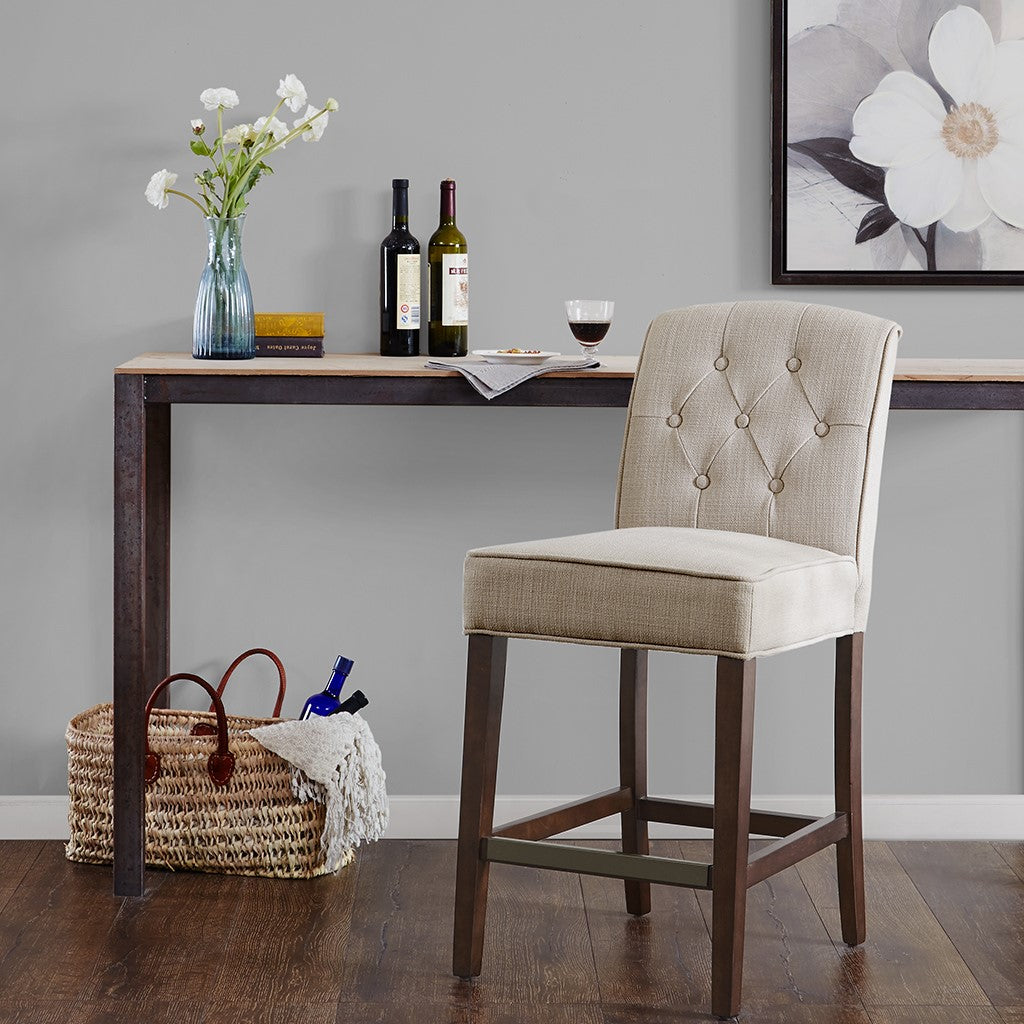 Madison Park Marian Tufted Counter Stool - Tan 