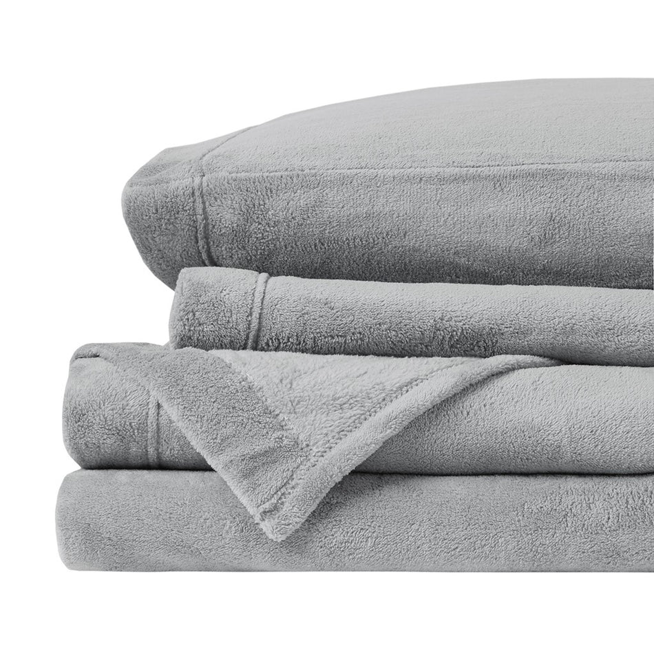 Soloft Plush Sheet Set - Grey - Twin Size