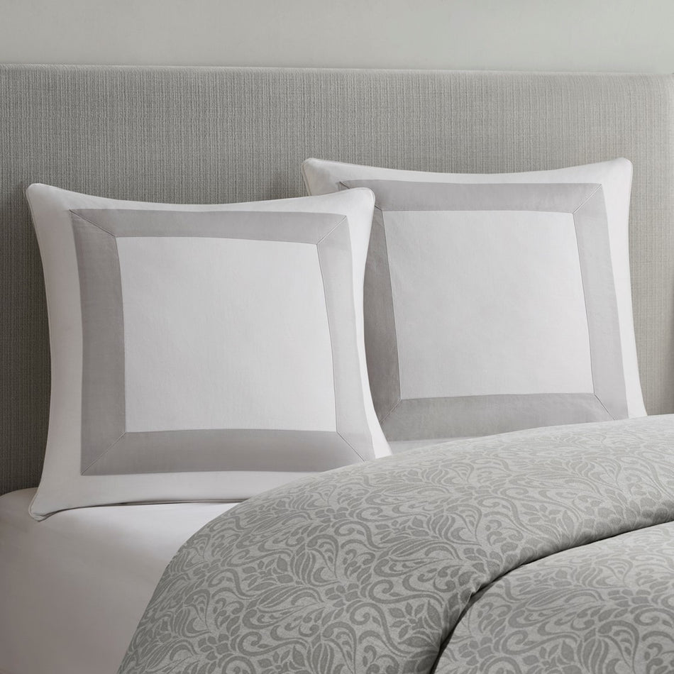 Croscill Home Perla European Pillow Sham - Grey  - 26x26" Shop Online & Save - expresshomedirectr.com