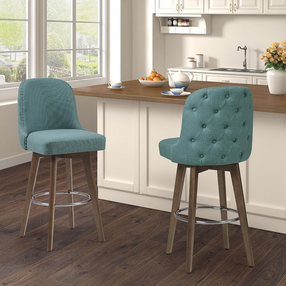 Kobe Bar Stool with Swivel Seat - Blue