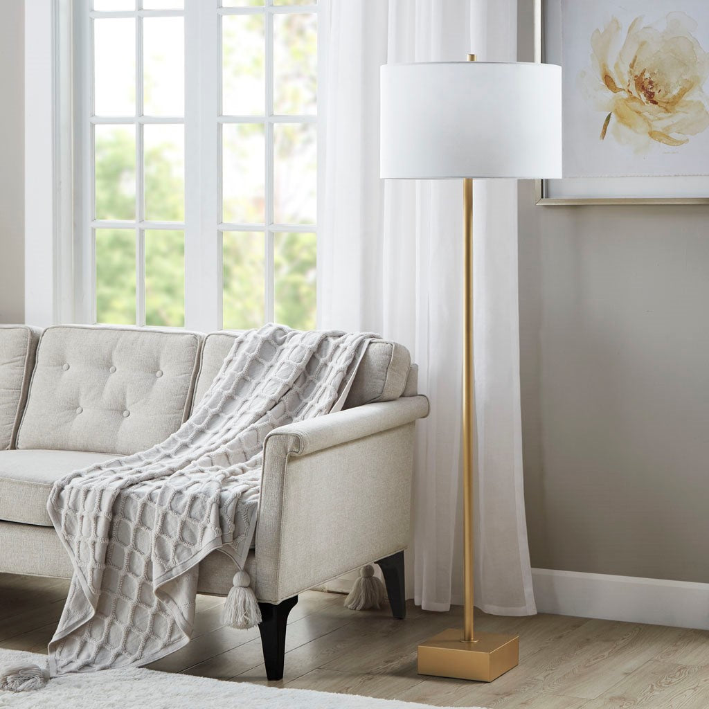 Hampton Hill Bringham Metal Floor Lamp - Gold 