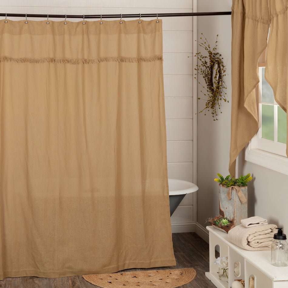 Burlap Natural Shower Curtain 72x72