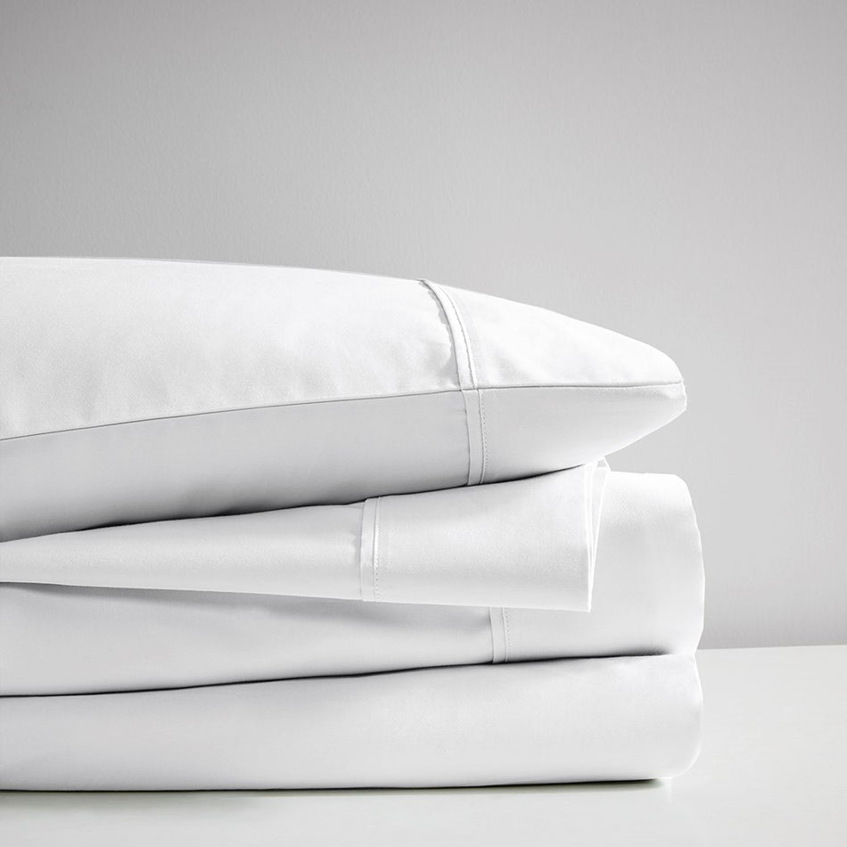 525 Thread Count Cotton Blend Sheet Set - White - Queen Size