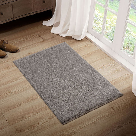 Madison Park Camdyn Super Soft Polyester Shag Area Rug - Grey - Scatter