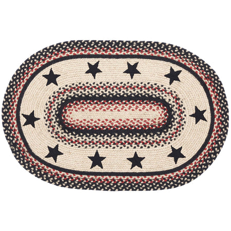 Mayflower Market Colonial Star Jute Rug Oval w/ Pad 20x30 By VHC Brands