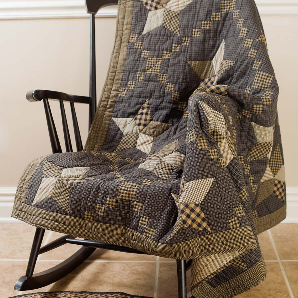 Farmhouse Star Quilted Throw 60x50