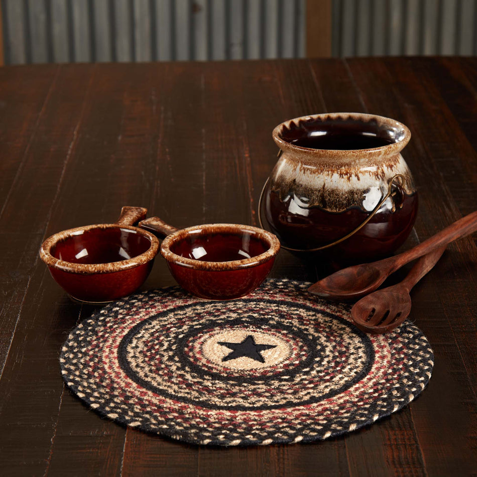 Mayflower Market Colonial Star Jute Trivet 15 By VHC Brands