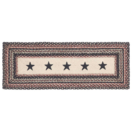 Mayflower Market Colonial Star Jute Rect Runner 13x36 By VHC Brands