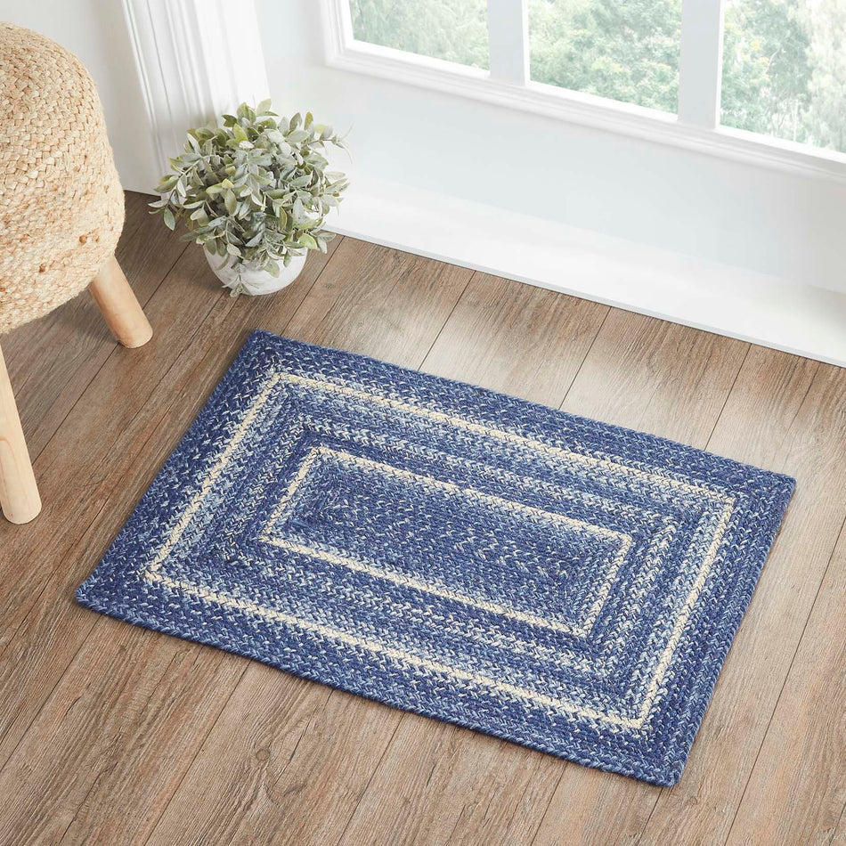 Great Falls Blue Jute Rug Rect w/ Pad 20x30