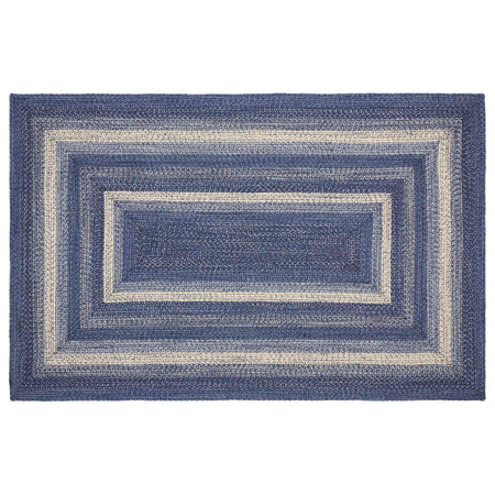 April & Olive Great Falls Blue Jute Rug Rect w/ Pad 60x96 By VHC Brands