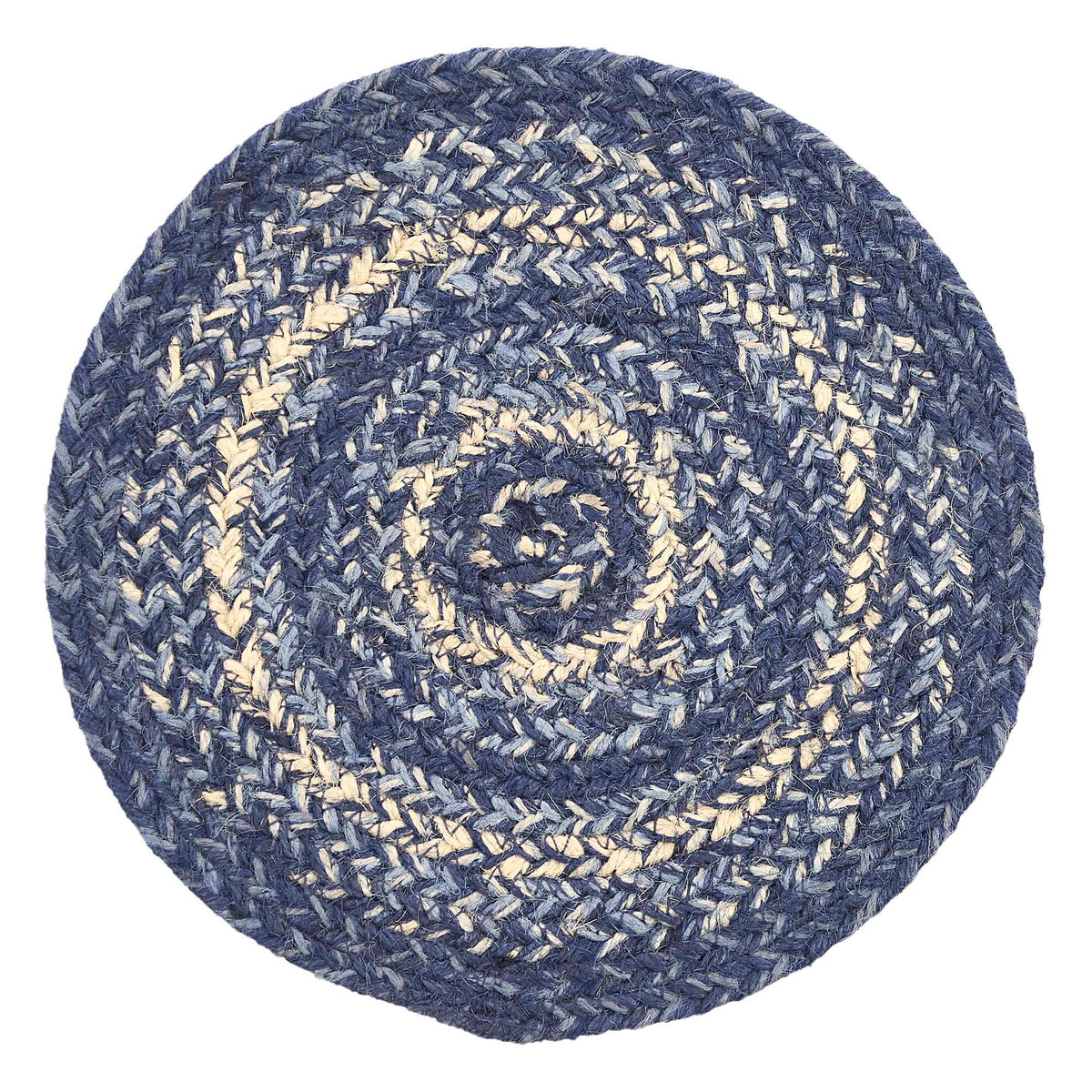 April & Olive Great Falls Blue Jute Trivet 8 By VHC Brands