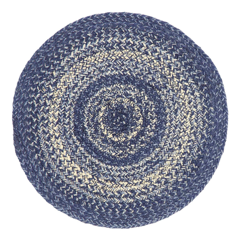 April & Olive Great Falls Blue Jute Trivet 15 By VHC Brands