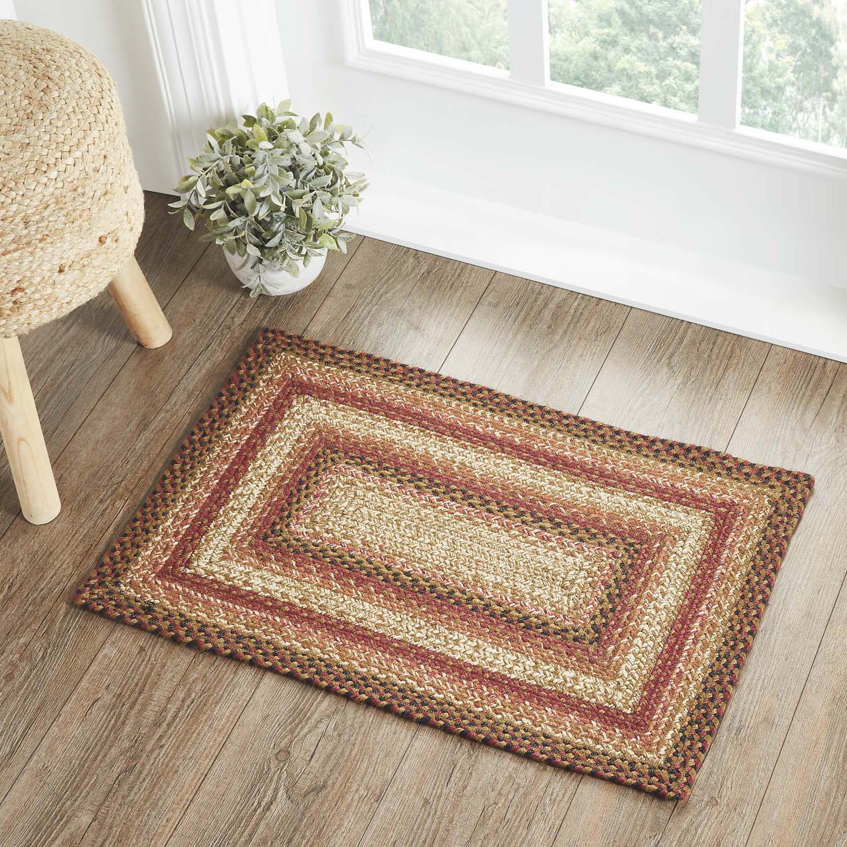 Mayflower Market Ginger Spice Jute Rug Rect w/ Pad 20x30 By VHC Brands