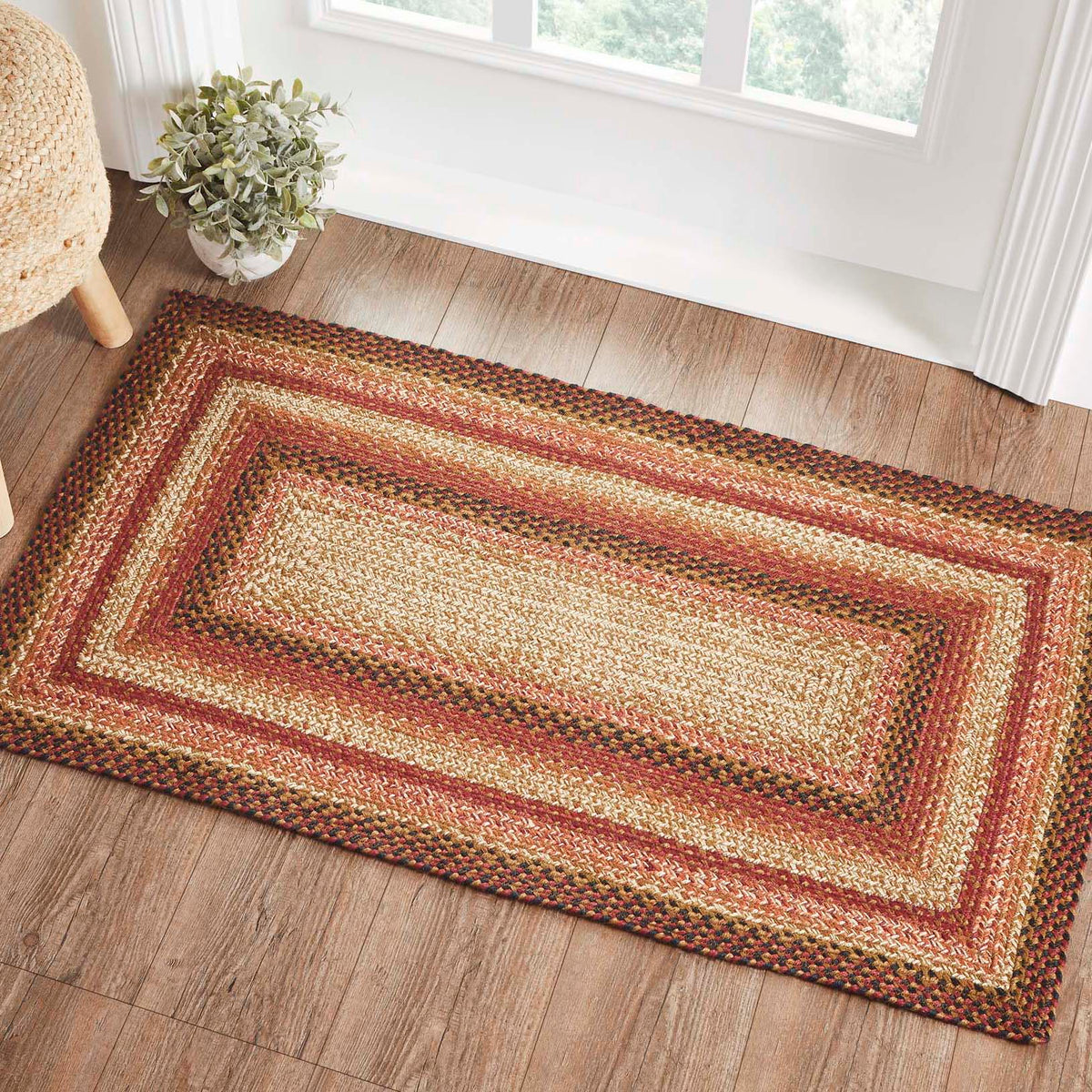 Mayflower Market Ginger Spice Jute Rug Rect w/ Pad 27x48 By VHC Brands