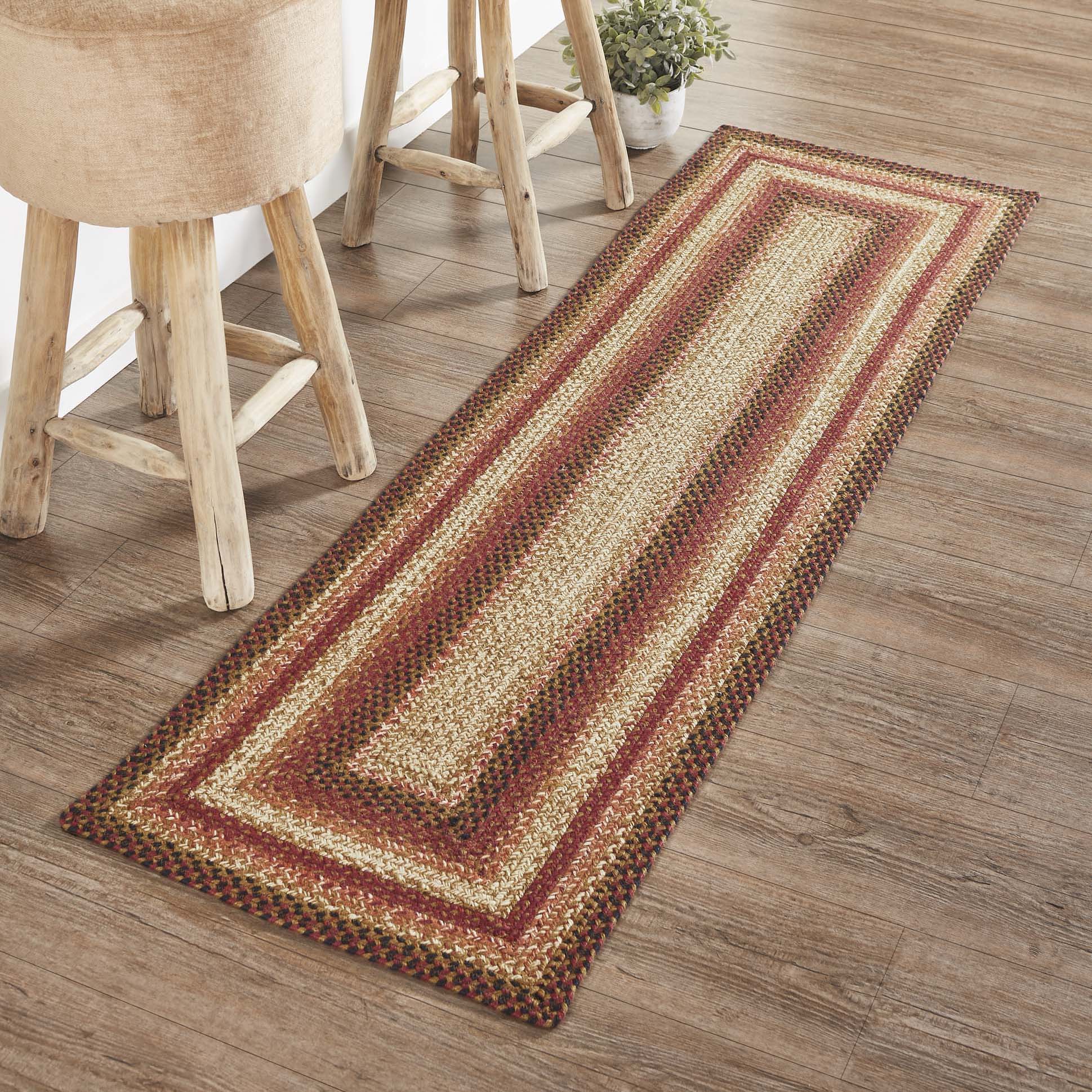 Mayflower Market Ginger Spice Jute Rug/Runner Rect w/ Pad 22x72 By VHC Brands