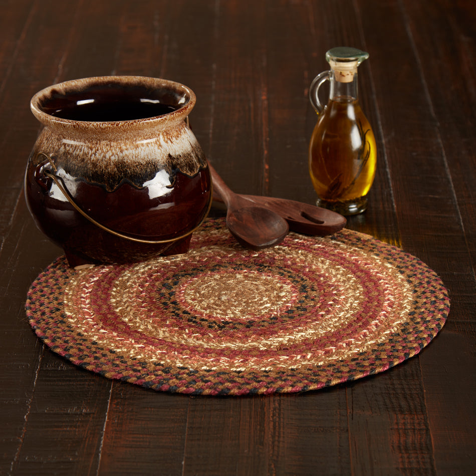 Mayflower Market Ginger Spice Jute Trivet 15 By VHC Brands