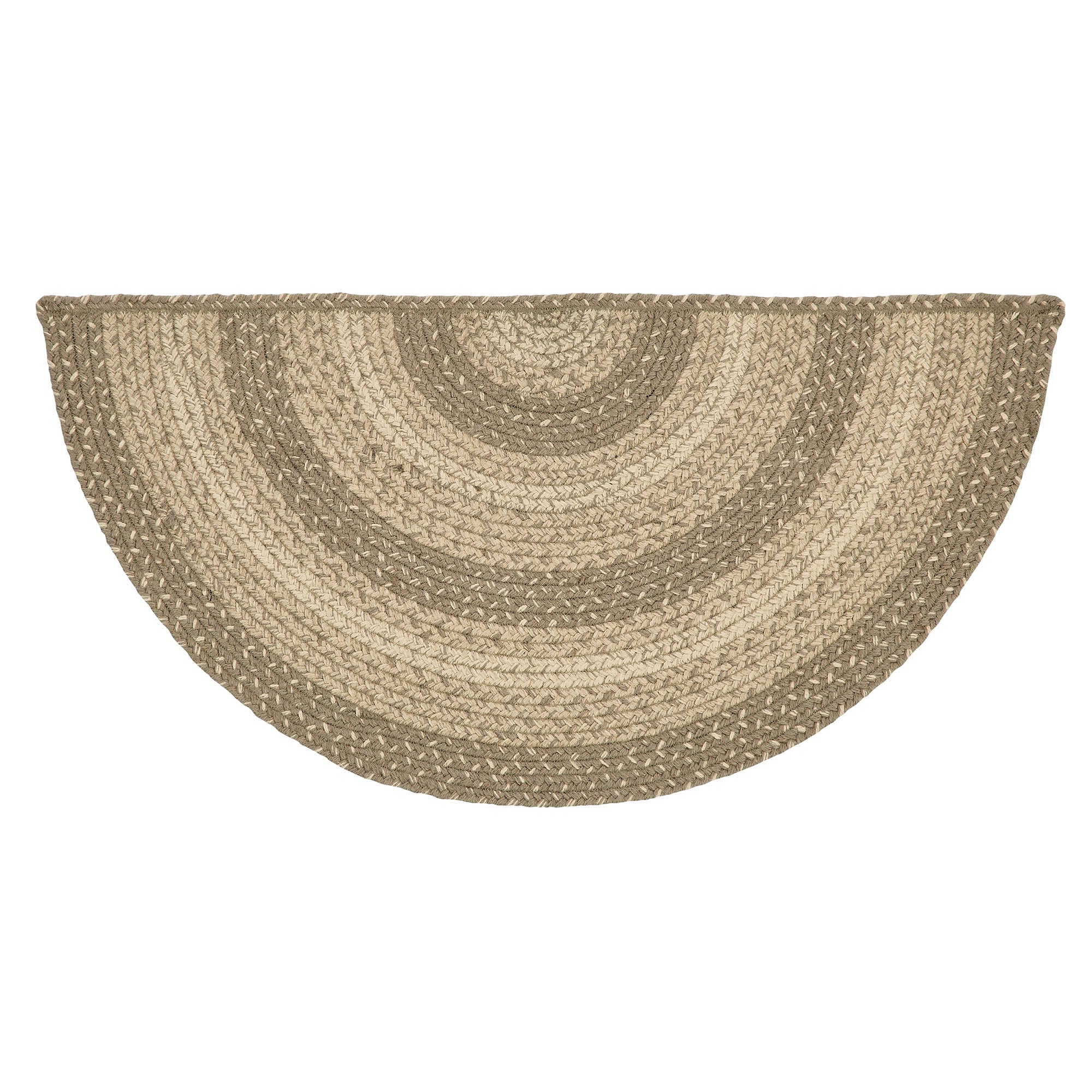 April & Olive Cobblestone Jute Rug Half Circle w/ Pad 16.5x33 By VHC Brands