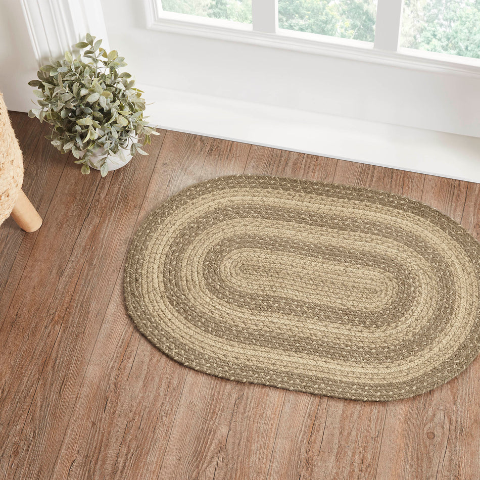 Cobblestone Jute Rug Oval w/ Pad 20x30