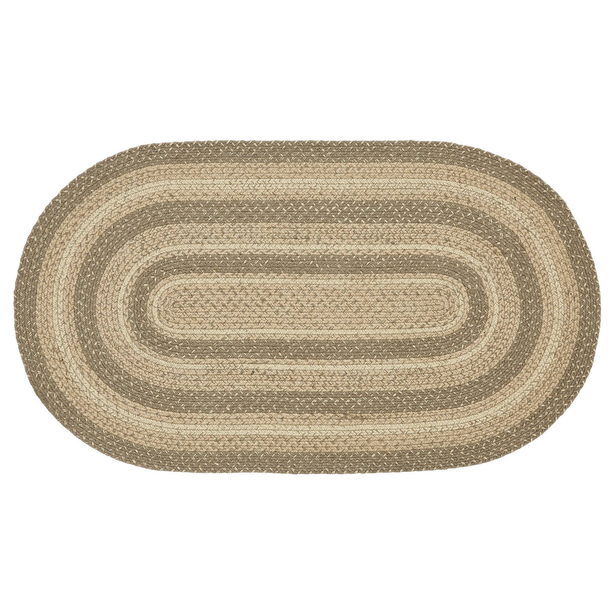 April & Olive Cobblestone Jute Rug Oval w/ Pad 27x48 By VHC Brands