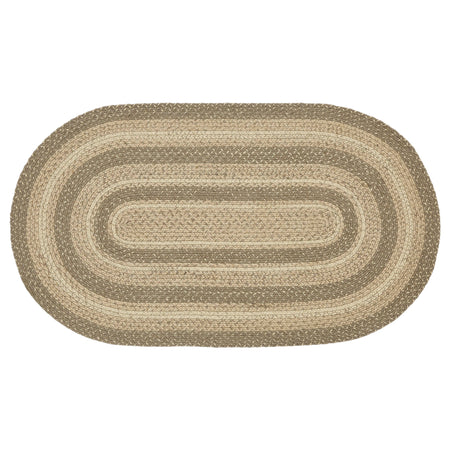 April & Olive Cobblestone Jute Rug Oval w/ Pad 27x48 By VHC Brands