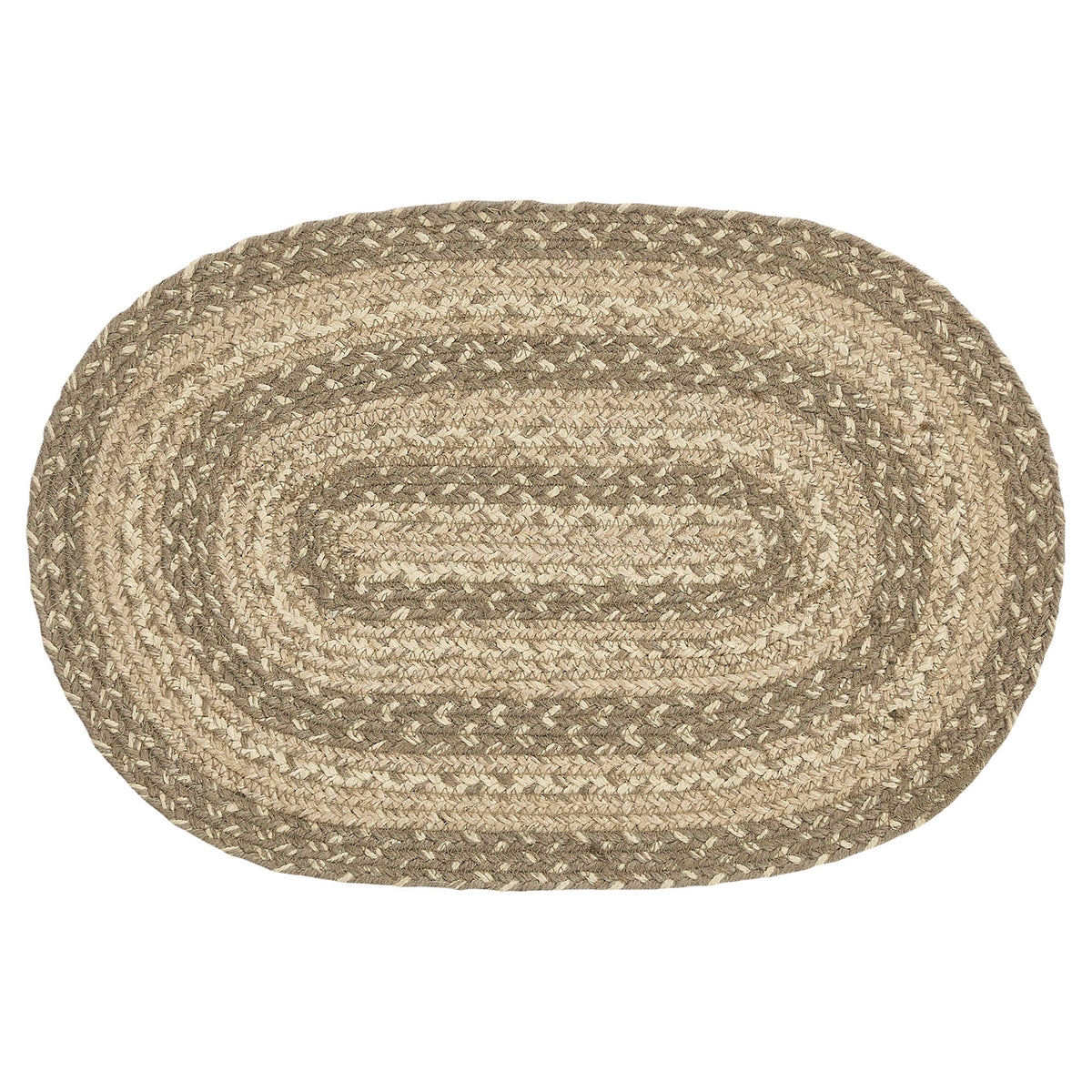 April & Olive Cobblestone Jute Oval Placemat 12x18 By VHC Brands