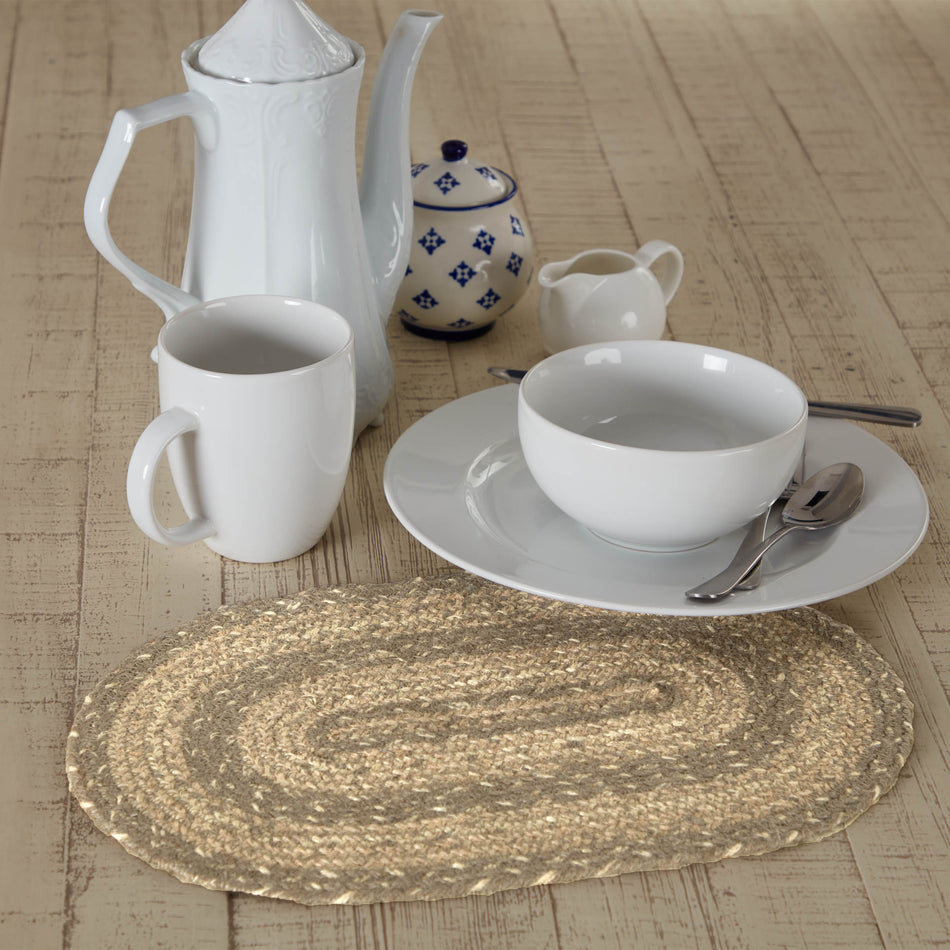 Cobblestone Jute Oval Placemat 10x15