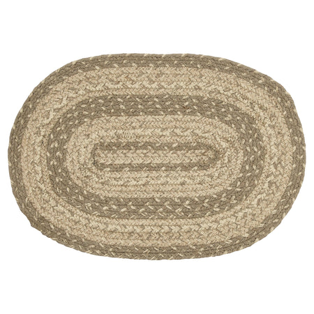 April & Olive Cobblestone Jute Oval Placemat 10x15 By VHC Brands