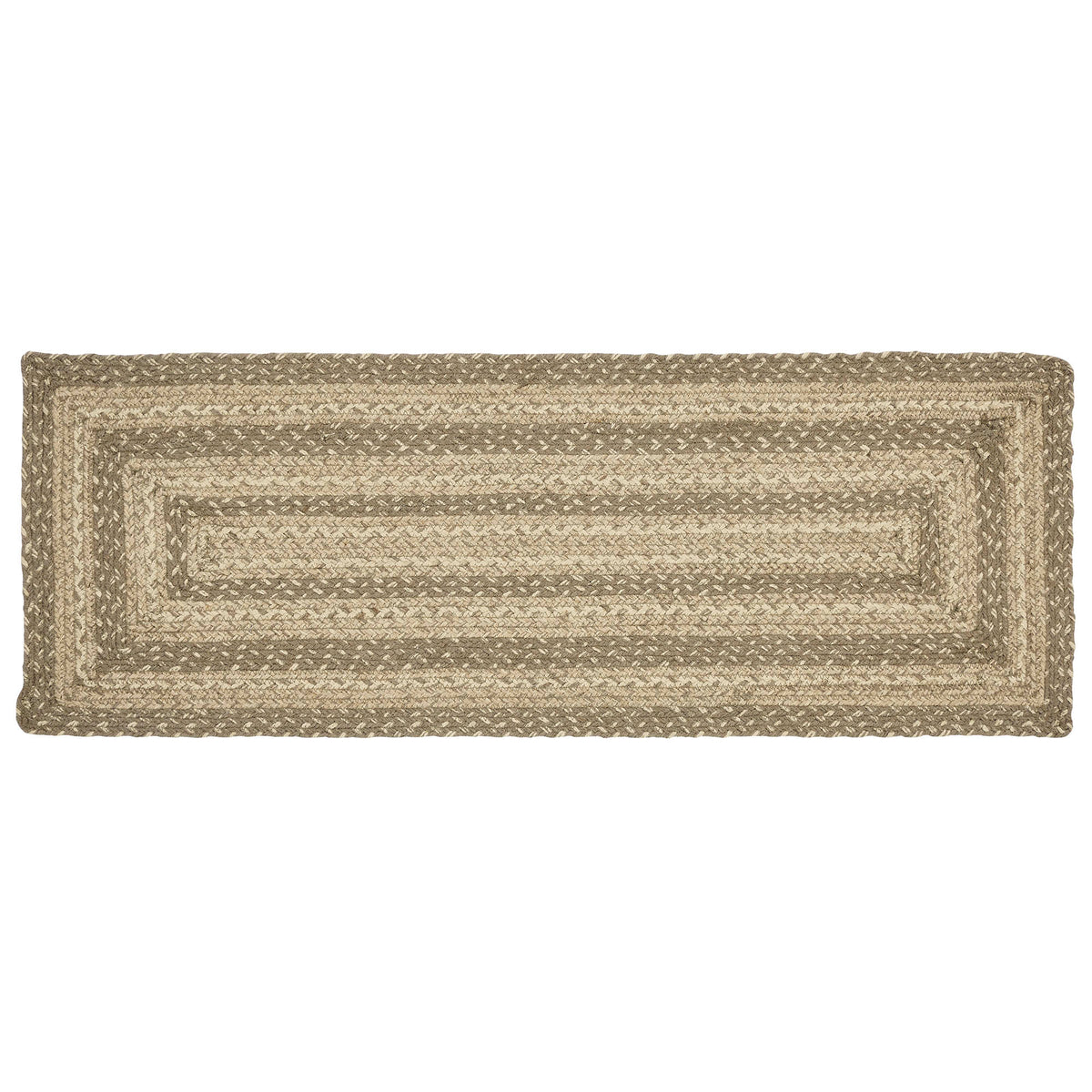 April & Olive Cobblestone Jute Rect Runner 13x36 By VHC Brands