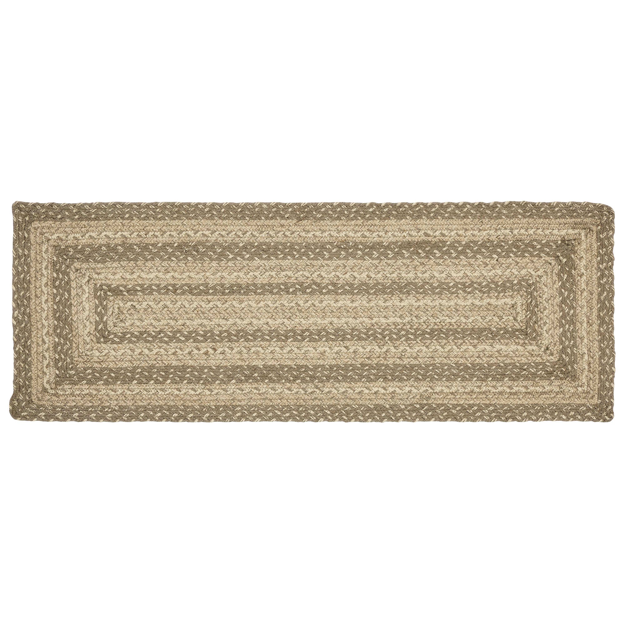 April & Olive Cobblestone Jute Rect Runner 13x36 By VHC Brands