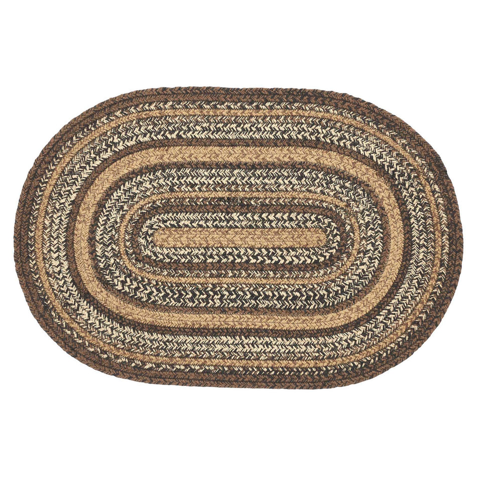 Oak & Asher Espresso Jute Rug Oval w/ Pad 20x30 By VHC Brands