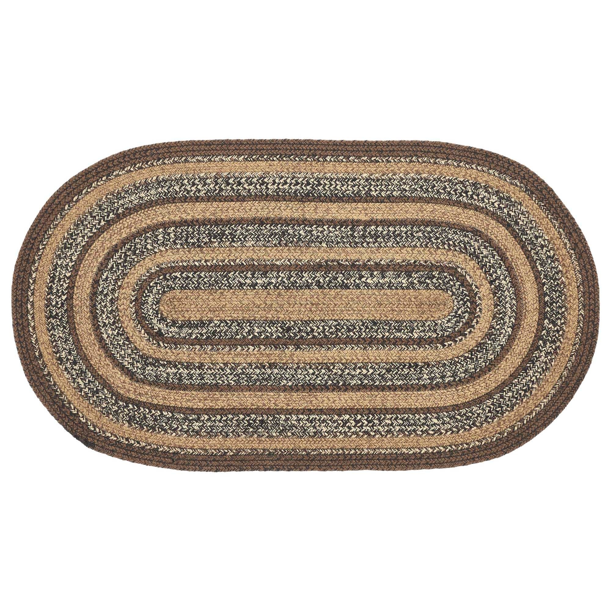 Oak & Asher Espresso Jute Rug Oval w/ Pad 27x48 By VHC Brands