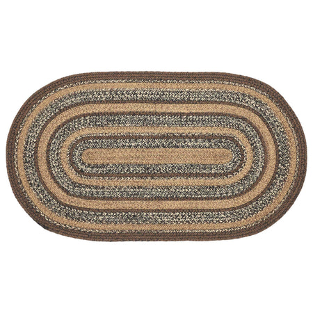 Oak & Asher Espresso Jute Rug Oval w/ Pad 27x48 By VHC Brands