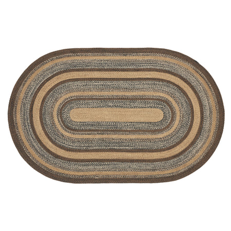 Oak & Asher Espresso Jute Rug Oval w/ Pad 60x96 By VHC Brands