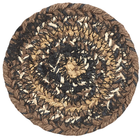 Oak & Asher Espresso Jute Coaster Set of 6 By VHC Brands