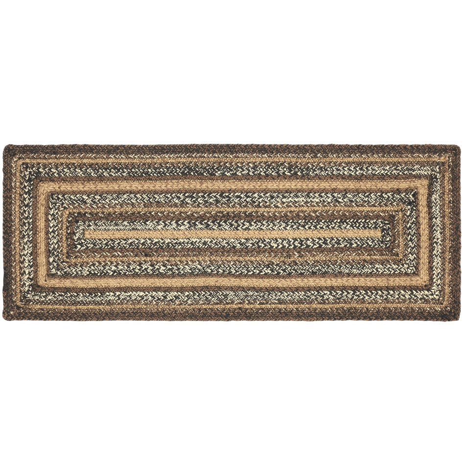 Oak & Asher Espresso Jute Rect Runner 13x36 By VHC Brands