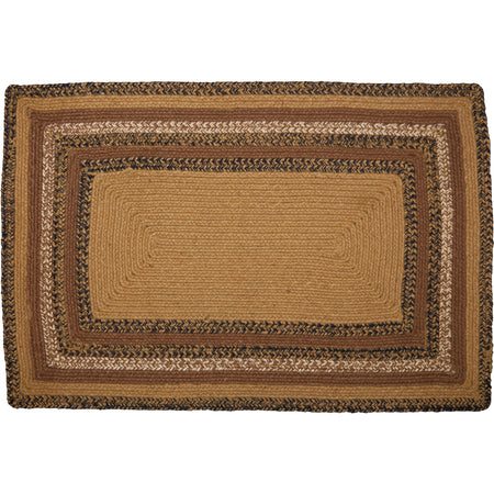 Mayflower Market Kettle Grove Jute Rug Rect Stencil Stars w/ Pad 24x36 By VHC Brands